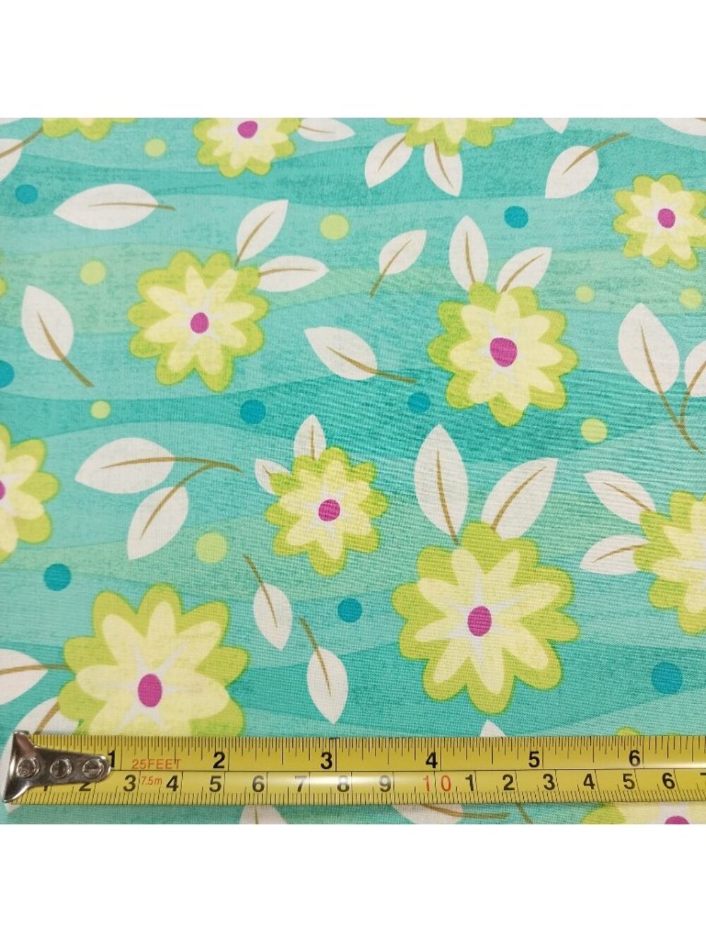 2 Yds Floral Folio Yellow Green Flowers on Water Cary Phillips Clothworks Fabric